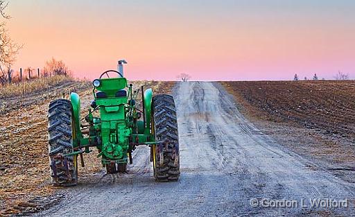 Tractor At Sunrise_22412-3.jpg - Photographed near Crosby, Ontario, Canada.